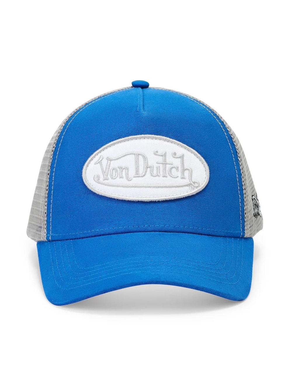 Von Dutch Blue Grey Suede Trucker Hat Mesh Snapback